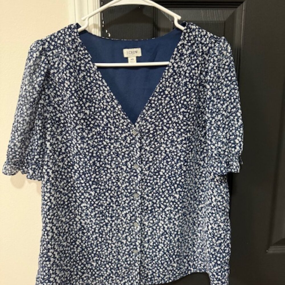 Jcrew floral blouse